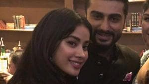 Arjun Kapoor shares a sweet moment with stepsister Janhvi Kapoor. Arjun Kapoor shares a sweet moment with stepsister Janhvi Kapoor.
