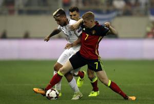 Kevin de Bruyne is the talisman for the Belgium team and with the likes of Romelu Lukaku and Vincent Kompany, the team are looking in good shape in the FIFA World Cup 2018.(AP) Kevin de Bruyne is the talisman for the Belgium team and with the likes of Romelu Lukaku and Vincent Kompany, the team are looking in good shape in the FIFA World Cup 2018.(AP)