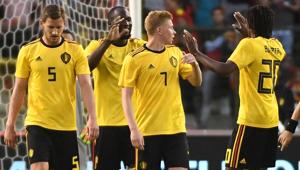 Belgium's forward Romelu Lukaku (2L) celebrates with teammates after scoring a goal during the international friendly football match between Belgium and Costa Rica at the King Baudouin Stadium in Brussels on June 11, 2018.(AFP) Belgium's forward Romelu Lukaku (2L) celebrates with teammates after scoring a goal during the international friendly football match between Belgium and Costa Rica at the King Baudouin Stadium in Brussels on June 11, 2018.(AFP)