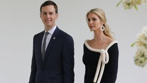 US President special advisor Jared Kushner (left) and his wife Ivanka Trump arrive for the a state welcome ceremony honouring French president at the White House in Washington, DC.(AFP File Photo) US President special advisor Jared Kushner (left) and his wife Ivanka Trump arrive for the a state welcome ceremony honouring French president at the White House in Washington, DC.(AFP File Photo)