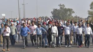 The state government, which approved the policy on March 7, has been keen to implement it from the current academic session, but had to put that on hold due to the teachers’ protest.(HT File) The state government, which approved the policy on March 7, has been keen to implement it from the current academic session, but had to put that on hold due to the teachers’ protest.(HT File)