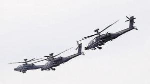 The US government has approved a deal to sell the Indian military six AH-64E Apache attack helicopters for $930 million.(AP File Photo) The US government has approved a deal to sell the Indian military six AH-64E Apache attack helicopters for $930 million.(AP File Photo)