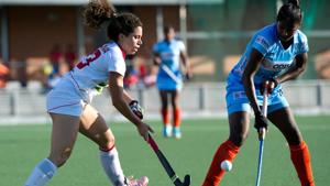 The second of the five-match series between the Indian women’s hockey team and Spain ended in a 1-1 draw.(Frank Uijlenbroek) The second of the five-match series between the Indian women’s hockey team and Spain ended in a 1-1 draw.(Frank Uijlenbroek)