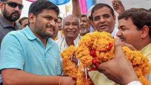 Hardik Patel (in blue) said the BJP will choose a new chief minister in Gujarat within 10 days, and it will be either a Patidar or Rajput.(PTI/File Photo) Hardik Patel (in blue) said the BJP will choose a new chief minister in Gujarat within 10 days, and it will be either a Patidar or Rajput.(PTI/File Photo)