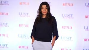 Zoya Akhtar at the trailer launch of Lust Stories in Mumbai.(IANS) Zoya Akhtar at the trailer launch of Lust Stories in Mumbai.(IANS)