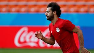 Egypt's Mohamed Salah during training ahead of their FIFA World Cup 2018 opening match against Uruguay.(REUTERS) Egypt's Mohamed Salah during training ahead of their FIFA World Cup 2018 opening match against Uruguay.(REUTERS)