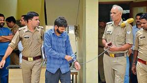 Accused Shivam Birdi in custody of the police on June 14.(Sakib Ali/HT Photo) Accused Shivam Birdi in custody of the police on June 14.(Sakib Ali/HT Photo)