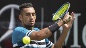 An exciting Stuttgart Open semi-final with Roger Federer remains on the cards for Nick Kyrgios.(AP) An exciting Stuttgart Open semi-final with Roger Federer remains on the cards for Nick Kyrgios.(AP)