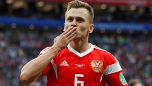 Denis Cheryshev scored twice as Russia thumped Saudi Arabia 5-0 in the opening match of FIFA World Cup 2018.(REUTERS) Denis Cheryshev scored twice as Russia thumped Saudi Arabia 5-0 in the opening match of FIFA World Cup 2018.(REUTERS)