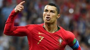 Cristiano Ronaldo scored for the eighth consecutive international tournament, but Asamoah Gyan is not impressed with the praise the Portuguese is receiving.(AFP) Cristiano Ronaldo scored for the eighth consecutive international tournament, but Asamoah Gyan is not impressed with the praise the Portuguese is receiving.(AFP)