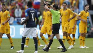 Antoine Griezmann scored from the first VAR-assisted penalty awarded in the history of the FIFA World Cup.(AP) Antoine Griezmann scored from the first VAR-assisted penalty awarded in the history of the FIFA World Cup.(AP)