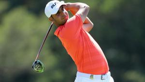 Shubhankar Sharma plays his shot from the sixth tee during the first round of the 2018 US Open on Saturday.(AFP) Shubhankar Sharma plays his shot from the sixth tee during the first round of the 2018 US Open on Saturday.(AFP)