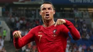 Cristiano Ronaldo celebrates after scoring his hat-trick for Portugal during their FIFA World Cup 2018 match against Spain.(REUTERS) Cristiano Ronaldo celebrates after scoring his hat-trick for Portugal during their FIFA World Cup 2018 match against Spain.(REUTERS)
