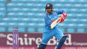 Prithvi Shaw slammed an aggressive fifty as India A secured a 125-run win against England Cricket Board XI in the opening game in Leeds.(Getty Images) Prithvi Shaw slammed an aggressive fifty as India A secured a 125-run win against England Cricket Board XI in the opening game in Leeds.(Getty Images)