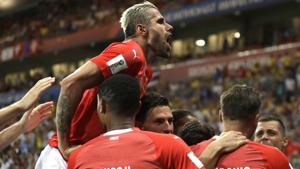 Steven Zuber scored the equaliser for Switzerland(AP) Steven Zuber scored the equaliser for Switzerland(AP)