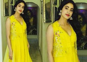 Janhvi Kapoor’s bright yellow look is reminiscent of Belle’s gown from from Beauty and the Beast. What do you think? (Instagram)