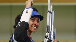 Mehuli Ghosh won two gold medals at the KSS Memorial Shooting Championship on Monday.(REUTERS) Mehuli Ghosh won two gold medals at the KSS Memorial Shooting Championship on Monday.(REUTERS)