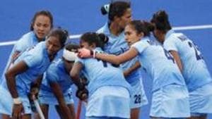 Indian women’s hockey team defeated Spain to win the five-match series in Madrid.(REUTERS) Indian women’s hockey team defeated Spain to win the five-match series in Madrid.(REUTERS)
