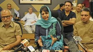 PDP chief and Jammu and Kashmir chief minister Mehbooba Mufti maintained that Jammu and Kashmir was not an enemy territory as being perceived by some.(Waseem Andrabi/ HT Photo) PDP chief and Jammu and Kashmir chief minister Mehbooba Mufti maintained that Jammu and Kashmir was not an enemy territory as being perceived by some.(Waseem Andrabi/ HT Photo)