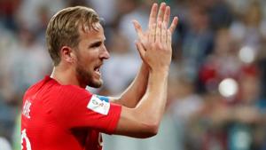 England's Harry Kane applauds fans after the FIFA World Cup 2018 match against Tunisia.(REUTERS) England's Harry Kane applauds fans after the FIFA World Cup 2018 match against Tunisia.(REUTERS)