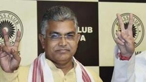 West Bengal BJP president Dilip Ghosh during a press meet in Kolkata.(PTI File Photo) West Bengal BJP president Dilip Ghosh during a press meet in Kolkata.(PTI File Photo)