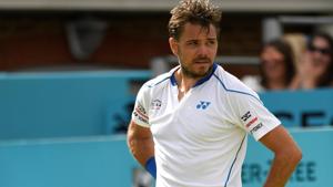 Stan Wawrinka of Switzerland lost his second round match against Sam Querrey of the US at the Queen’s Club Championships on Wednesday.(Reuters) Stan Wawrinka of Switzerland lost his second round match against Sam Querrey of the US at the Queen’s Club Championships on Wednesday.(Reuters)