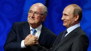 Sepp Blatter said he had been invited to attend the World Cup by President Vladimir Putin, with whom he has a long-standing close relationship.(REUTERS) Sepp Blatter said he had been invited to attend the World Cup by President Vladimir Putin, with whom he has a long-standing close relationship.(REUTERS)
