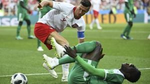 Robert Lewandowski failed to score as Poland were defeated by Senegal in their FIFA World Cup 2018 encounter.(AFP) Robert Lewandowski failed to score as Poland were defeated by Senegal in their FIFA World Cup 2018 encounter.(AFP)