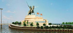 An artist’s impression of the Shivaji memorial. An artist’s impression of the Shivaji memorial.