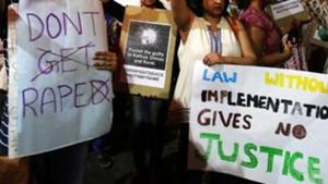 Women hold a protest against the incidence of rape in Ahmedabad, in April 2018.(Reuters File Photo) Women hold a protest against the incidence of rape in Ahmedabad, in April 2018.(Reuters File Photo)