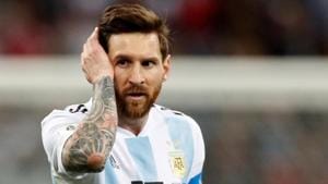 Argentina's Lionel Messi looks dejected after the FIFA World Cup 2018 Group D match vs Croatia at the Nizhny Novgorod Stadium, Nizhny Novgorod, Russia on June 21, 2018.(REUTERS) Argentina's Lionel Messi looks dejected after the FIFA World Cup 2018 Group D match vs Croatia at the Nizhny Novgorod Stadium, Nizhny Novgorod, Russia on June 21, 2018.(REUTERS)