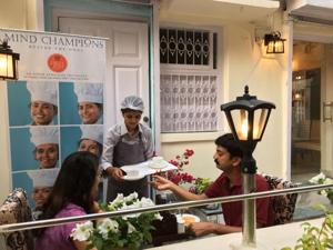 Crust & Core café in Kolkata is manned by the rescued homeless and mentally challenged. The women were trained for 10 months in baking, cooking, running a kitchen — and dealing with strangers as well as their own and each others’ symptoms. Crust & Core café in Kolkata is manned by the rescued homeless and mentally challenged. The women were trained for 10 months in baking, cooking, running a kitchen — and dealing with strangers as well as their own and each others’ symptoms.
