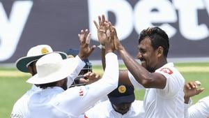 Suranga Lakmal will be Sri Lanka’s 16th Test captain as Sri Lanka aim to square the three-Test series in the Pink Ball Test in Barbados.(AFP) Suranga Lakmal will be Sri Lanka’s 16th Test captain as Sri Lanka aim to square the three-Test series in the Pink Ball Test in Barbados.(AFP)