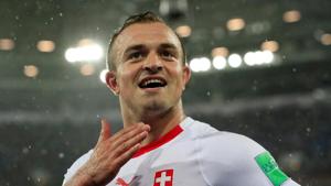 Xherdan Shaqiri scored the late winner as Switzerland defeated Serbia in the FIFA World Cup 2018.(REUTERS) Xherdan Shaqiri scored the late winner as Switzerland defeated Serbia in the FIFA World Cup 2018.(REUTERS)