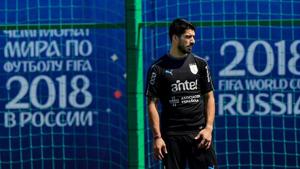 Luis Suarez will be the key for Uruguay in the clash against Russia as both teams aim to top the group.(AFP) Luis Suarez will be the key for Uruguay in the clash against Russia as both teams aim to top the group.(AFP)