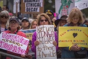 Protesters demand that children be reunited with their immigrant parents during a demonstration. US president Donald Trump ordered an end to the family separations which have sparked domestic and global outrage.(AFP) Protesters demand that children be reunited with their immigrant parents during a demonstration. US president Donald Trump ordered an end to the family separations which have sparked domestic and global outrage.(AFP)