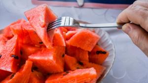 Watermelons for diabetes: Composed of 92% water and rich in a variety of nutrients such as vitamins A, B6 and C, dietitians say diabetes patients should keep an eye on the glycemic index of the fruit.(Shutterstock) Watermelons for diabetes: Composed of 92% water and rich in a variety of nutrients such as vitamins A, B6 and C, dietitians say diabetes patients should keep an eye on the glycemic index of the fruit.(Shutterstock)