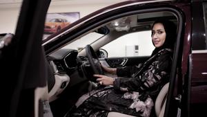 A car saleswoman poses for a photograph in Riyadh, Saudi Arabia. The lifting of the ban on women driving marks a milestone for women in the kingdom who have had to rely on drivers, male relatives, taxis and ride-hailing services to get to work, go shopping and simply move around(AP) A car saleswoman poses for a photograph in Riyadh, Saudi Arabia. The lifting of the ban on women driving marks a milestone for women in the kingdom who have had to rely on drivers, male relatives, taxis and ride-hailing services to get to work, go shopping and simply move around(AP)