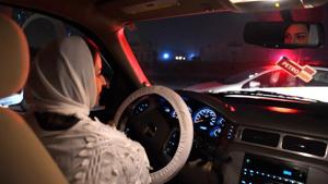 Saudi Samar Al-Moqren drives her car through the streets of the Saudi capital Riyadh for the first time just after midnight, June 24, 2018, when the law allowing women to drive took effect.(AFP Photo) Saudi Samar Al-Moqren drives her car through the streets of the Saudi capital Riyadh for the first time just after midnight, June 24, 2018, when the law allowing women to drive took effect.(AFP Photo)