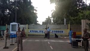 Police stand guard outside a copper smelter controlled by Vedanta Resources in Thoothukudi, Tamil Nadu.(Reuters File Photo) Police stand guard outside a copper smelter controlled by Vedanta Resources in Thoothukudi, Tamil Nadu.(Reuters File Photo)