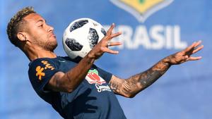 Brazil and Paris Saint-Germain forward Neymar has scored only one goal in FIFA World Cup 2018 so far.(AFP)