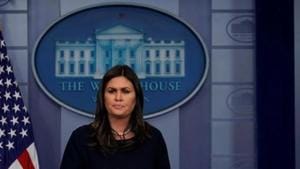 US White House press secretary Sarah Huckabee Sanders says calls for harassment of Trump supporters ‘unacceptable’(REUTERS) US White House press secretary Sarah Huckabee Sanders says calls for harassment of Trump supporters ‘unacceptable’(REUTERS)