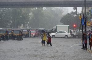 All those who have waded through waterlogged areas must seek medical help.(HT Photo) All those who have waded through waterlogged areas must seek medical help.(HT Photo)