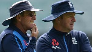 Trevor Bayliss (L) has even backed Paul Farbrace to succeed him as England cricket team’s head coach when he stands down after next year’s World Cup and Ashes.(Twitter) Trevor Bayliss (L) has even backed Paul Farbrace to succeed him as England cricket team’s head coach when he stands down after next year’s World Cup and Ashes.(Twitter)