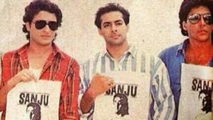 Ajay Devgn, Saif Ali Khan, Salman Khan and Akshay Kumar stand in support of Sanjay Dutt in Rishi Kapoor’s throwback picture. Ajay Devgn, Saif Ali Khan, Salman Khan and Akshay Kumar stand in support of Sanjay Dutt in Rishi Kapoor’s throwback picture.