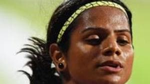 Dutee Chand clocked 11.29 secs in the semi-finals to slice one-hundredth of a second from her previous mark.(AFP) Dutee Chand clocked 11.29 secs in the semi-finals to slice one-hundredth of a second from her previous mark.(AFP)