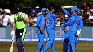 With the win India took the two-match T20 series against Ireland 2-0.(REUTERS) With the win India took the two-match T20 series against Ireland 2-0.(REUTERS)