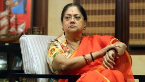 Vasundhara Raje will launch the ‘Annapurna Doodh Yojana’ by offering a glass of milk to a student at Rajasthan Adarsh Senior Secondary School at Dahmi Kalan.(HT File Photo) Vasundhara Raje will launch the ‘Annapurna Doodh Yojana’ by offering a glass of milk to a student at Rajasthan Adarsh Senior Secondary School at Dahmi Kalan.(HT File Photo)