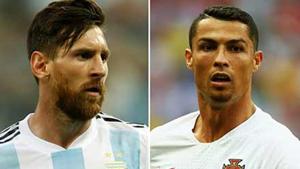 Lionel Messi (L) and Cristiano Ronaldo have both never scored in the knockout stages of the FIFA World Cup.(Twitter) Lionel Messi (L) and Cristiano Ronaldo have both never scored in the knockout stages of the FIFA World Cup.(Twitter)