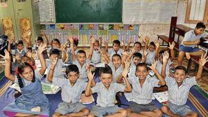 Students of Vidyalaya Kutumbakam(HT Photo) Students of Vidyalaya Kutumbakam(HT Photo)